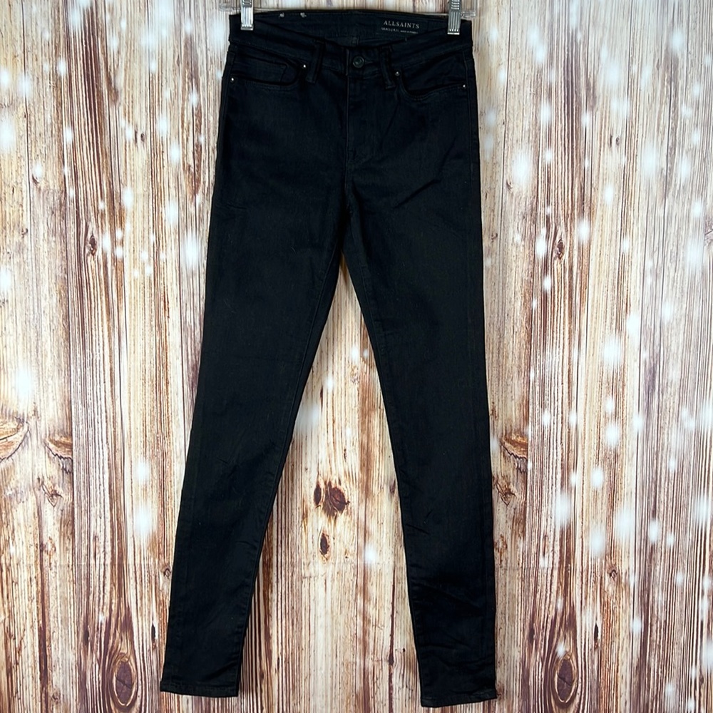 All Saints Black Grace Skinny Jeans 26